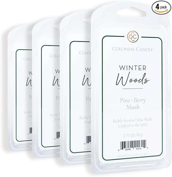 Colonial Candle Winter Woods Wax Melts, Wax Melt Warmer Cubes, Long Lasting by ColonialCandle