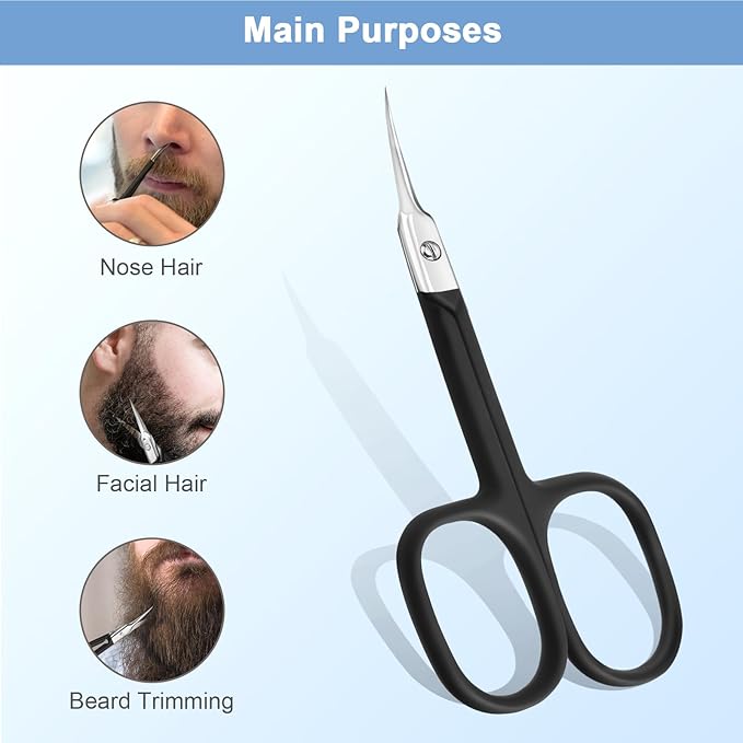 Lermende Cuticle Scissors Extra Fine Curved, Portable Stainless Steel Manicure - Image 6