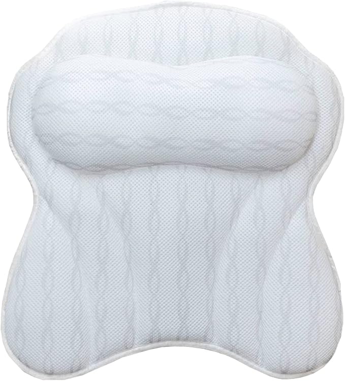 Luxury Ergonomic Bath Spa Tub Relax Pillow Cushion Headrest Neck Back Support - Image 2