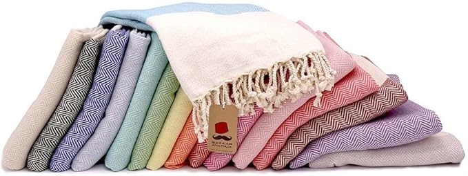 Bazaar Anatolia Turkish Beach Towel 100% Cotton Bath Towels 71x39 Quick Dry - Image 8