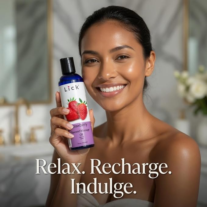 Lick Strawberry Flavored Massage Oil - Image 7