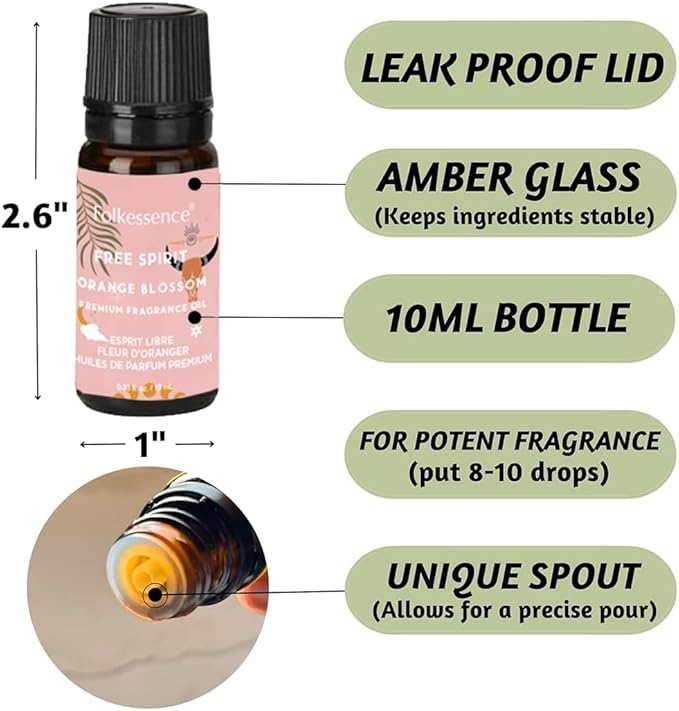 Folkulture Essential Oils Set for Diffuser | Set of 6 Fragrance Oils for - Image 5