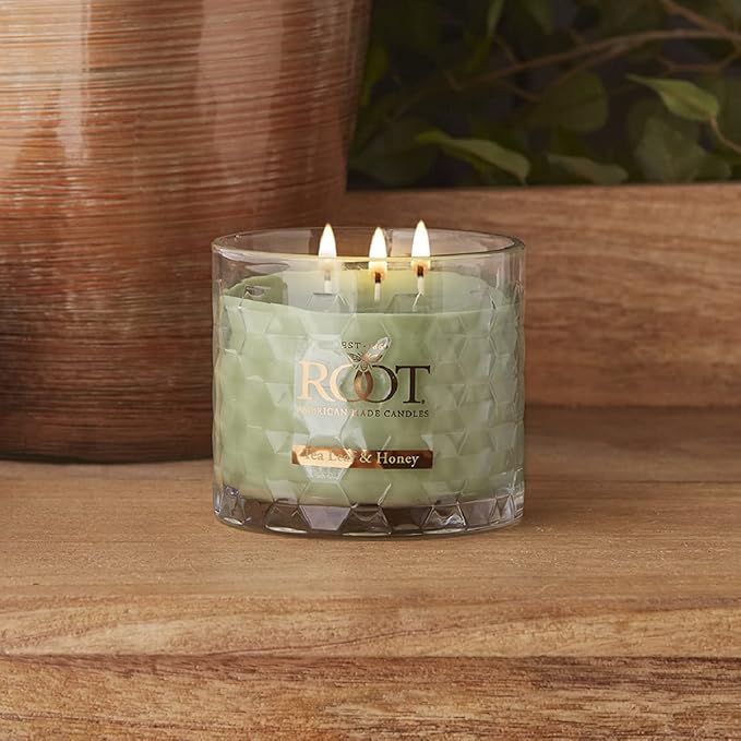 Root Candles Scented Candles Honeycomb Glass Premium Handcrafted Beeswax Blend - Image 5