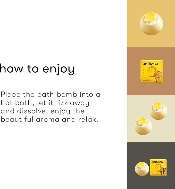 ANIHANA Bath Bomb with Coconut Oil, Paraben Free, Hand-Crafted Luxury Fizzers - Image 4