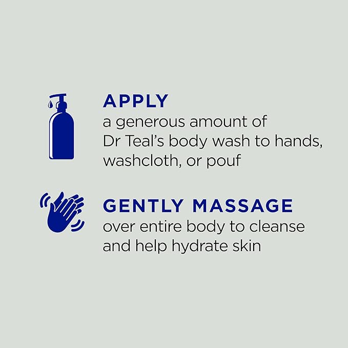 Dr Teal's Body Wash with Pure Epsom Salt, Cannabis Sativa Hemp Seed Oil - Image 3