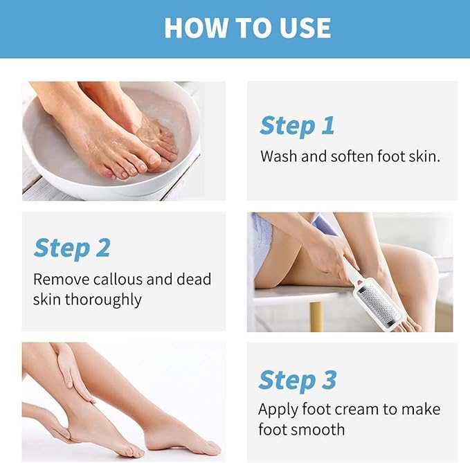 Fu Store 2 Pack Foot Files Callus Remover Stainless Steel Foot Rasp and Dual - Image 6
