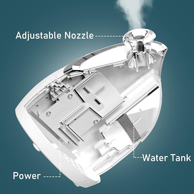 NewWay Nano Ionic Facial Steamer, Adjustable Nozzle Angle Aromatherapy Warm - Image 2
