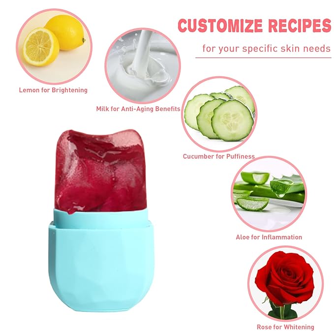 Ice Roller for Face and Eye, Gua Sha Facial Massage, Beauty Set - Image 3