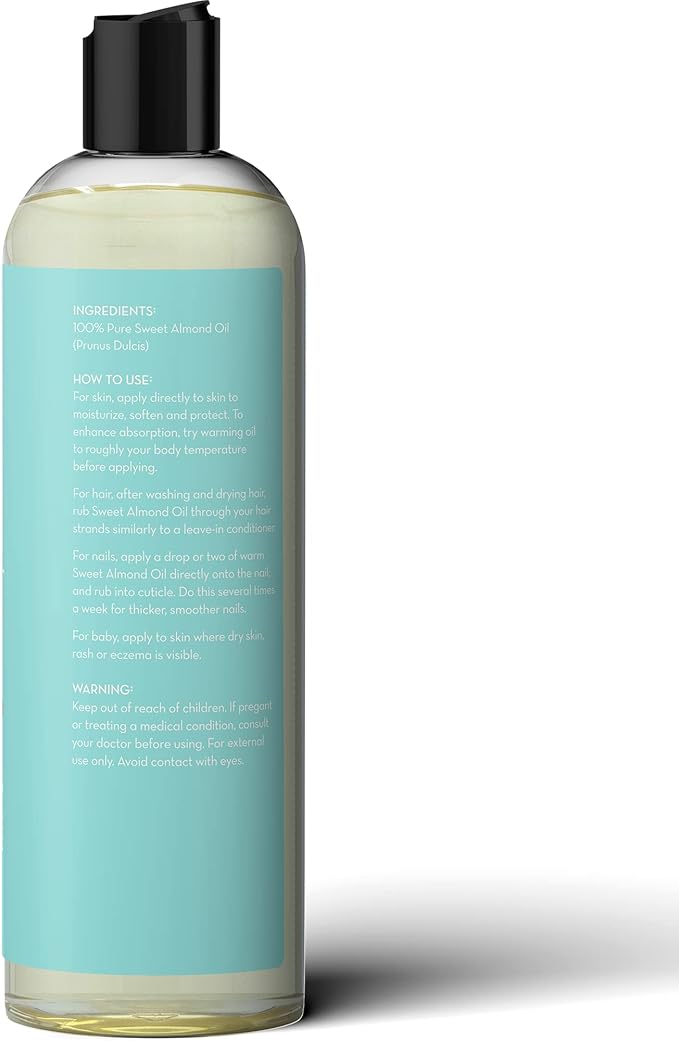 Pure Body Naturals Sweet Almond Oil - Image 7