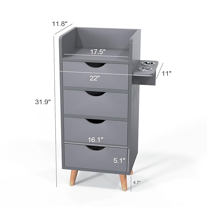 OmySalon Salon Station, 4 -Layer Beauty Barber Salon Styling Station Organizer - Image 3