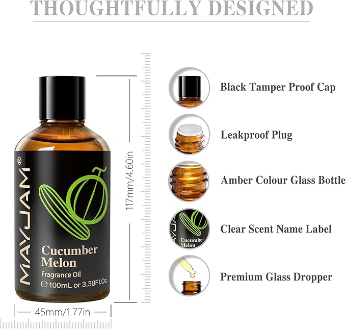 MAYJAM 100ML/3.38FL.OZ Cucumber Melon Fragrance Oils - Image 8