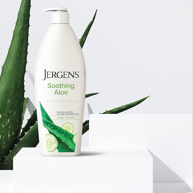 Jergens Soothing Aloe Body Lotion, Aloe Vera Body and Hand Moisturizer - Image 8