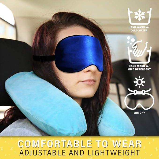 Silk Sleep Eye Mask for Men Women, Comfortable Super Soft Eye Mask - Image 4