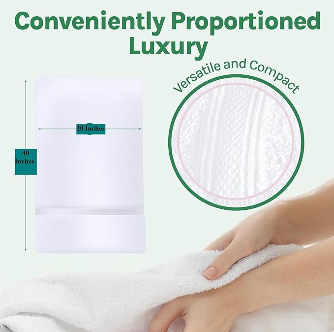 Towels N More 12 Pack 20x40 White Gym Towels, Small Bath Towels - Image 4