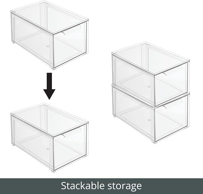 mDesign Plastic Stackable Bathroom Storage - Image 6