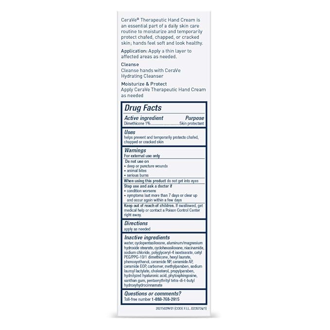 CeraVe Therapeutic Hand Cream for Dry Cracked Hands - Image 9