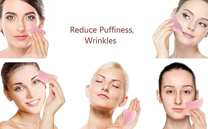 Mina Heal Rose Quartz Gua Sha Facial Massage Stone Excellent Skincare Tool - Image 6
