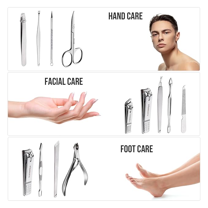 FAMILIFE Manicure Set, Nail Professional Kit Manicure Kits Nail Clipper Sets - Image 9