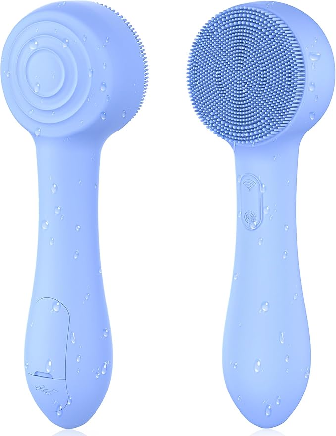 Facial Cleansing Brush Silicone Face Scrubber Waterproof Rechargeable by BuyNow