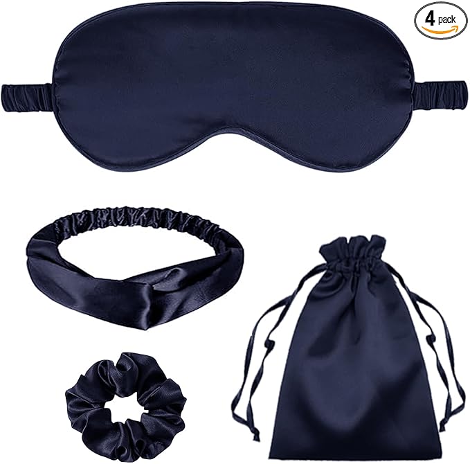 4Pcs Silk Sleep Masks Satin Eye Mask Silky Eyes Cover Blindfold Eyeshade by WJingYiJia