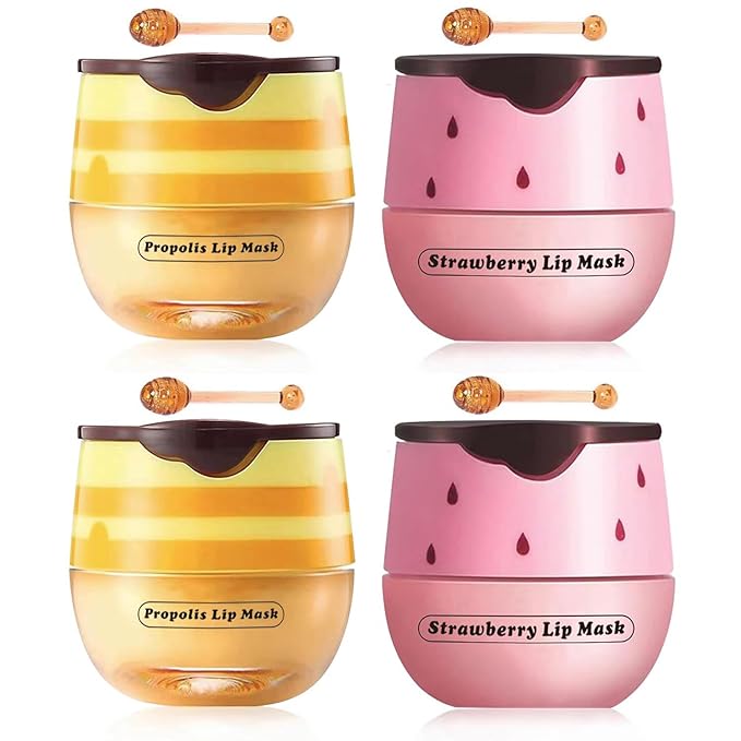 4 Packs Fruit Lip Balm, Moisturizing & Smoothing Lip, Hydrate Repair Prevent by Unknown