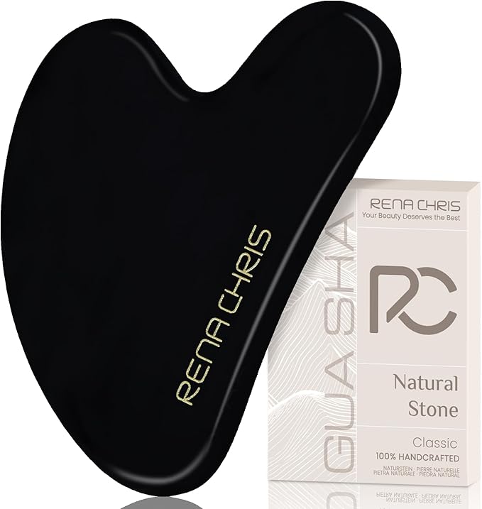 Rena Chris Gua Sha Facial Tools: Natural Obsidian Guasha Tool by RenaChris