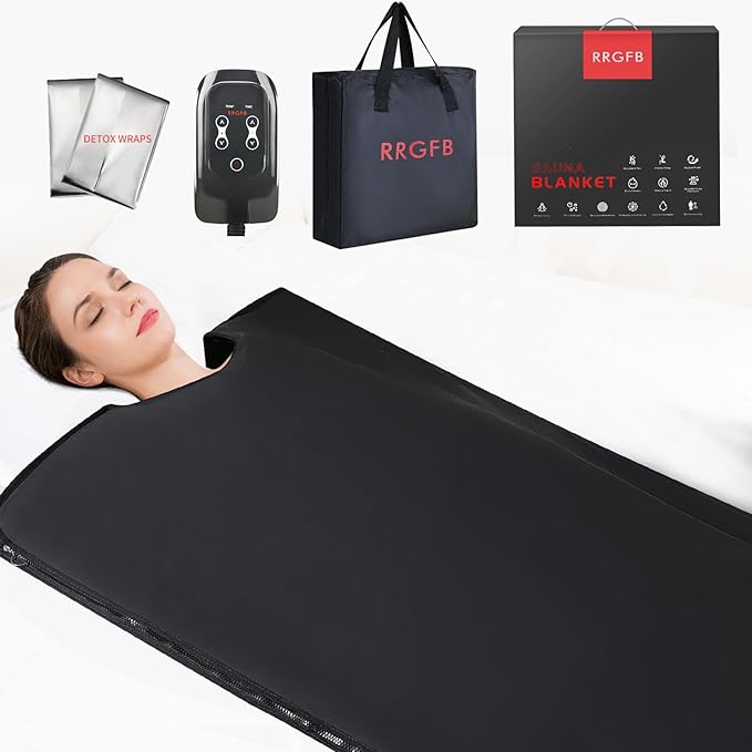 Low EMF Infrared Sauna Blanket for Detox and Home Relaxation, Adjustable 20-60 by Unknown