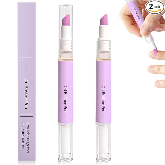 2pcs 2-in-1 Cuticle Oil Pusher Pen, 2026 New Ceramic Cuticle Pusher & Oil Pen by Unknown
