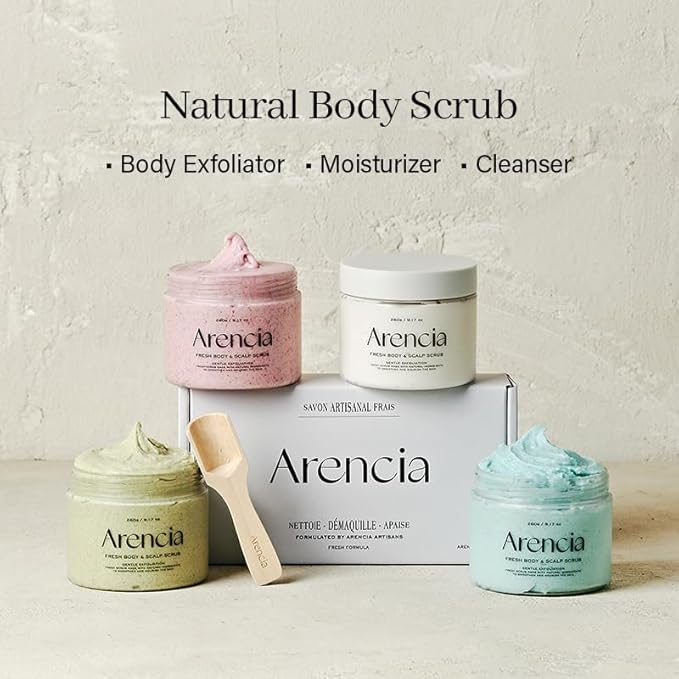 Arencia Fresh Cloud Sea Salt Body & Scalp Scrub- Gentle Exfoliation - Image 2