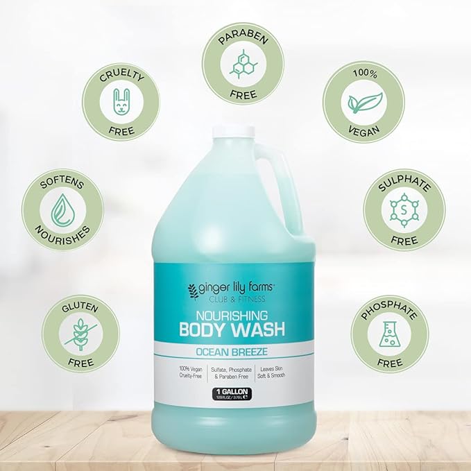 Ginger Lily Farms Club & Fitness Nourishing Body Wash, 100% Vegan & Cruelty-Free - Image 4