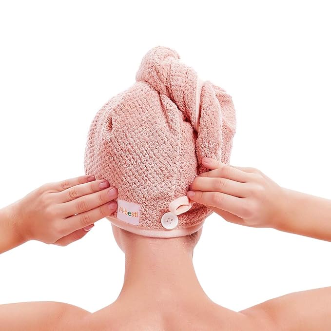 M-bestl 2 Pack Hair Drying Towels, Hair Wrap Towels, Absorbent Microfiber Hair - Image 3