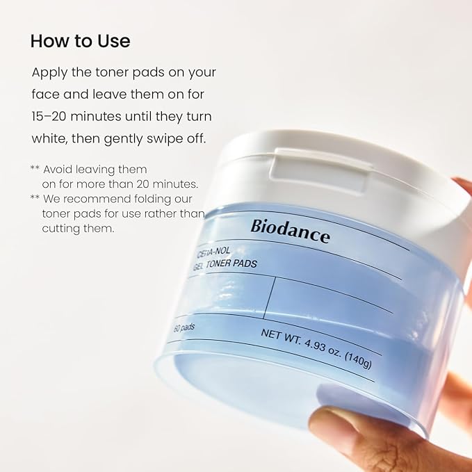 Biodance Cera-NOL Gel Toner Pads, Deep Hydrating & Soothing Toner Pads - Image 8