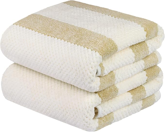 JML Microfiber Bath Towels Set, 2 Pack, Super Absorbent, Fast Drying, Waffle by JML