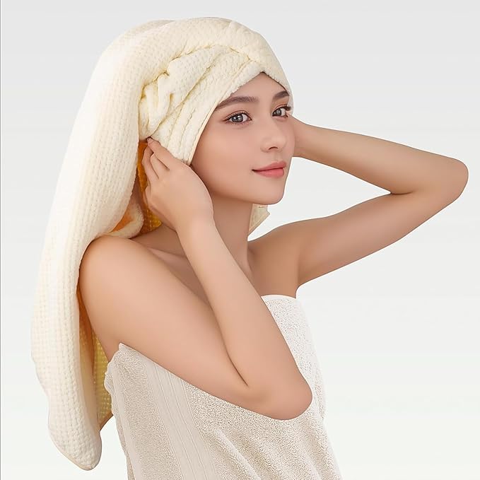 2 Pack Bath Towel Set, Waffle Bath Towel Set, Microfiber Super Soft Highly - Image 8