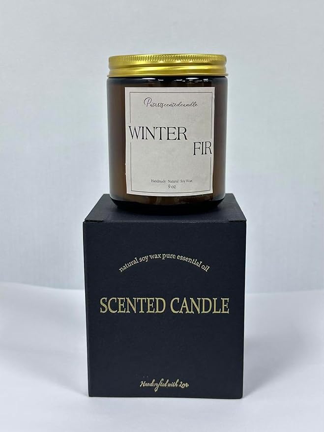 Fir Scented Candles for Home, Natural Soy Wax Aromatherapy Non Toxic Winter Fir - Image 2