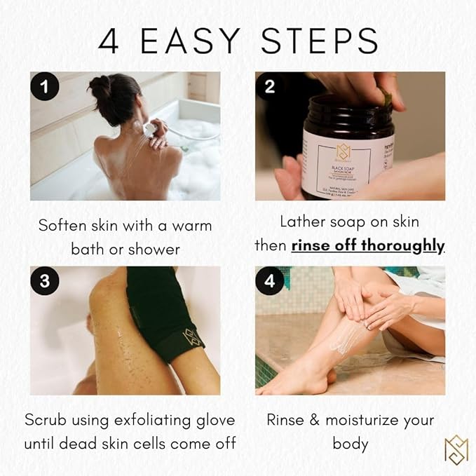 Exfoliating Glove Kessa Mitt Body Scrubber – Dead Skin Remover Shower Glove - Image 5