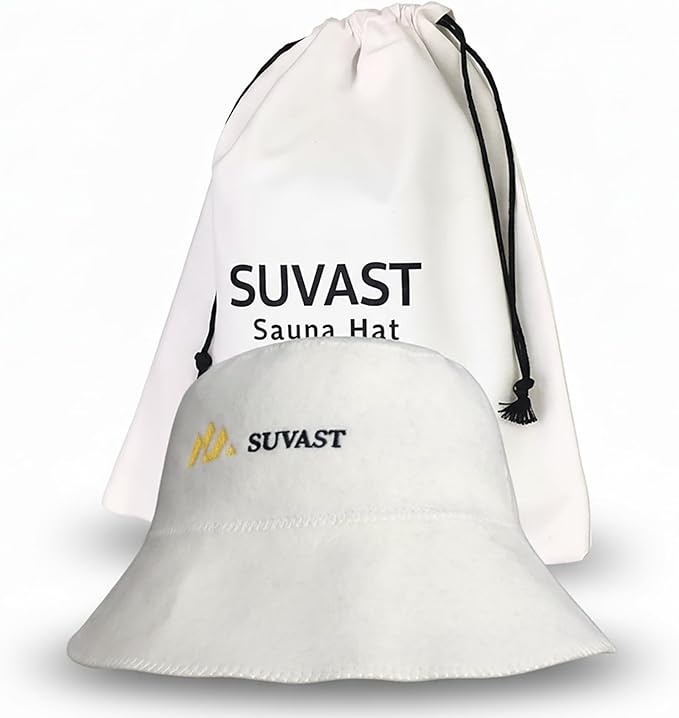 100% Wool Sauna Hat, Natural Felt Heat-Resistant Cap by suvast