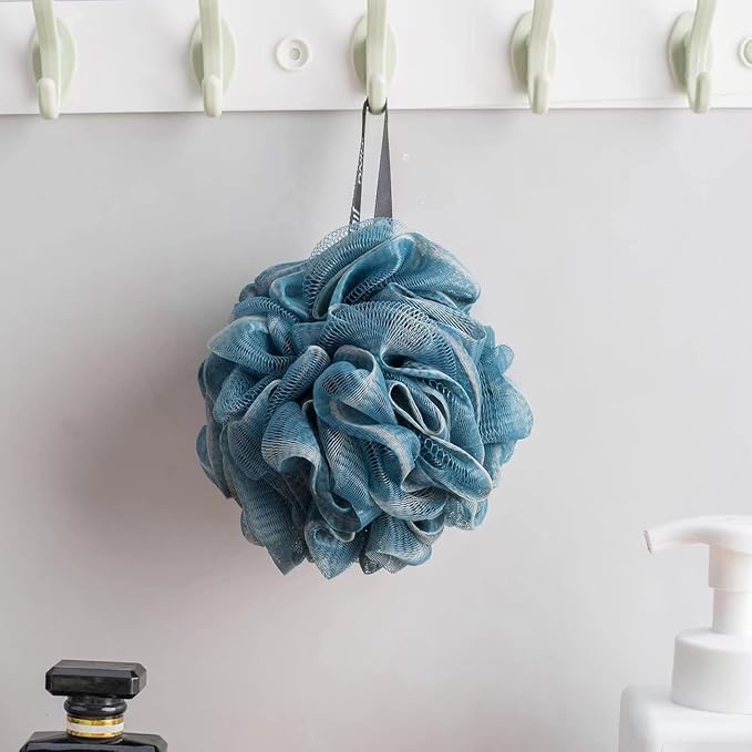 Darkblue Bath Shower Loofah Sponge, Skin Care Men Women Bathing Accessories 50g - Image 2