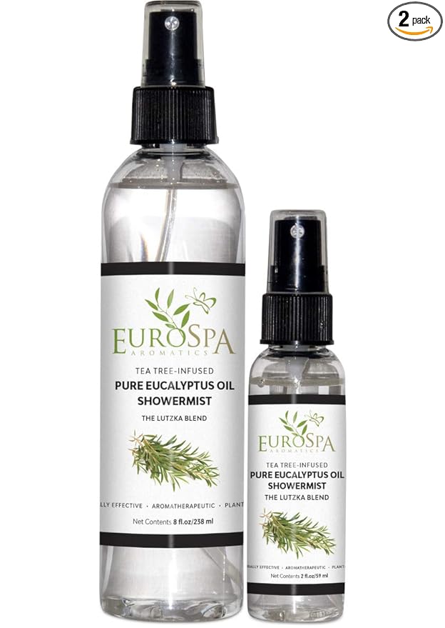 EuroSpa Aromatics Pure Eucalyptus Oil ShowerMist and Steam Room Spray, by EuroSpa+Aromatics