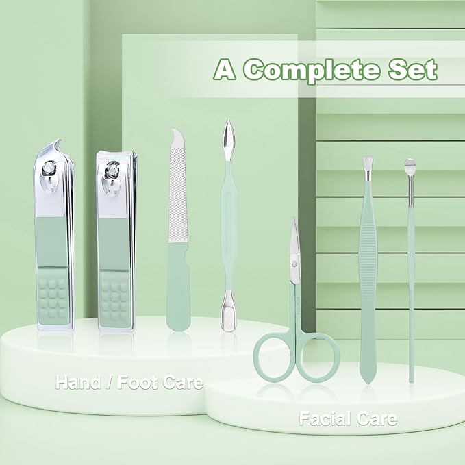Manicure Set-Stainless Steel Nail Care Set-Professional 7 in 1 Ingrown Toenail - Image 6