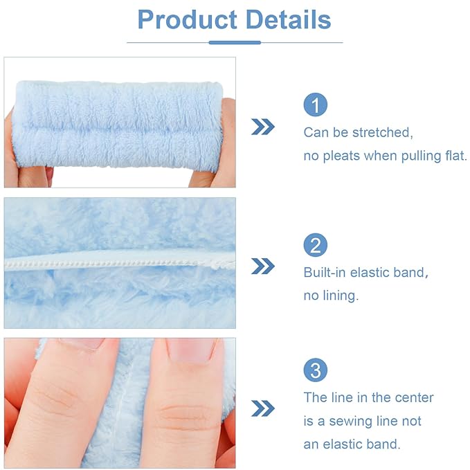 Chanaco Hairband, Soft & Comfortable Microfiber Facial Headband - Image 7