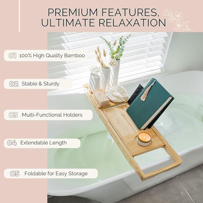 Bathtub Tray and Full Body Bath Pillow Set - Image 6