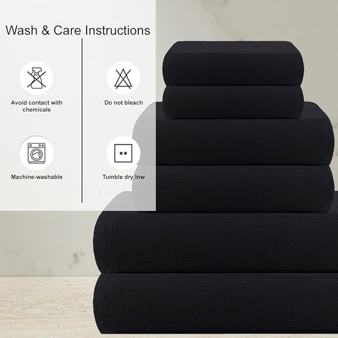 CASA COPENHAGEN Waffle 2Pcs 100% Egyptian Cotton Large Designer Bathsheet - Image 4