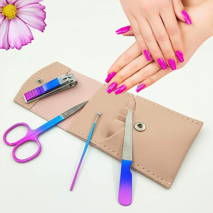 Manicure Set, Professional Women Nail Clippers Kit 4PCS， Stainless Steel Nail - Image 5