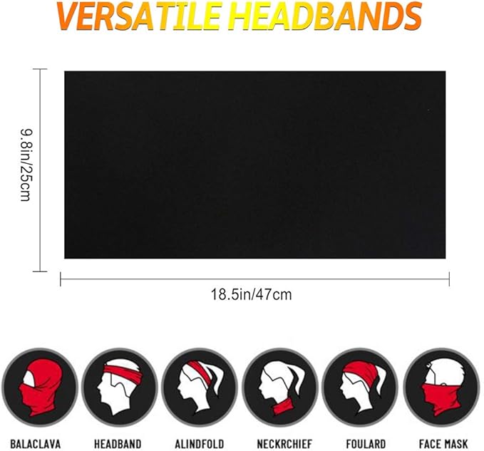 Venswell Neck Gaiter Face Mask Men Women, Seamless Bandana Rave Face Cover - Image 4