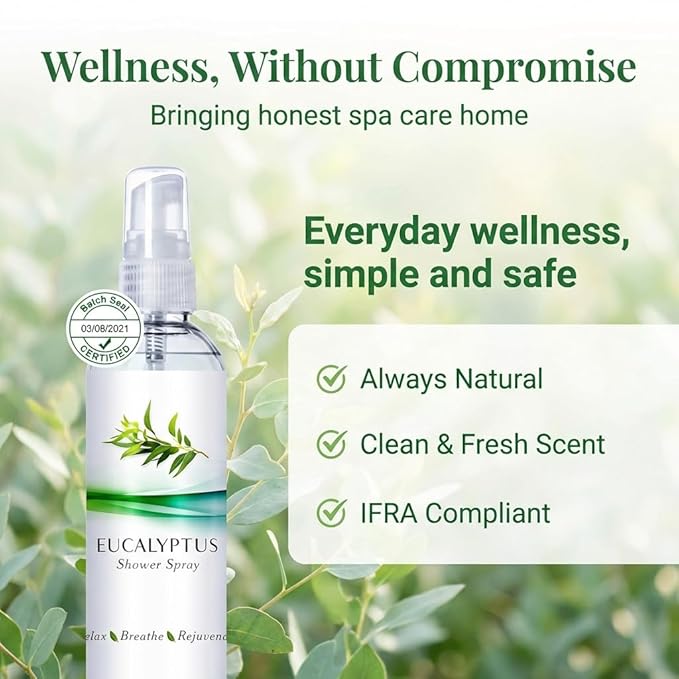 Eucalyptus Shower Spray Essential Oil, 100% Pure Aromatherapy Shower Mist - Image 6