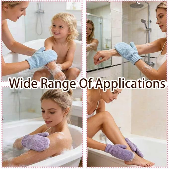8Pcs Exfoliating Gloves -Shower Gloves - Image 4