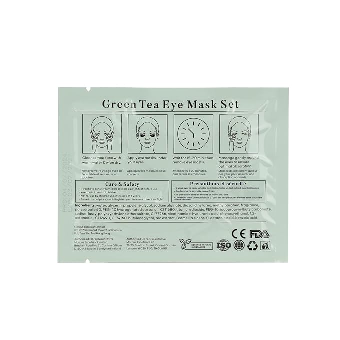 BLOOMORA Green Tea Under Eye Patches - Image 8