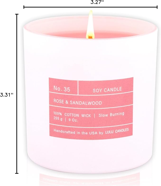 Lulu Candles | Rose & Sandalwood | Smells Floral & Woody | Luxury Scented Soy - Image 5