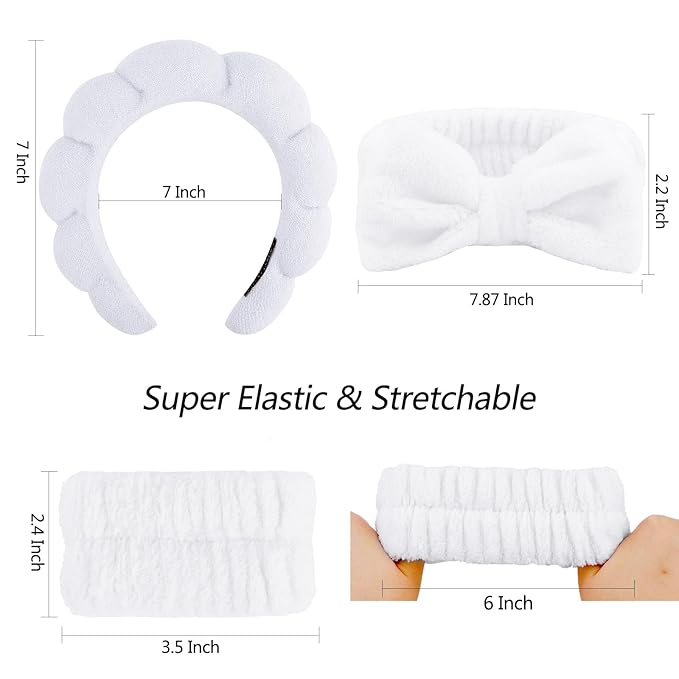 VELSCRUN 6 Pack Spa Headband, Makeup Headband, Face Wash Headband, Skincare - Image 7